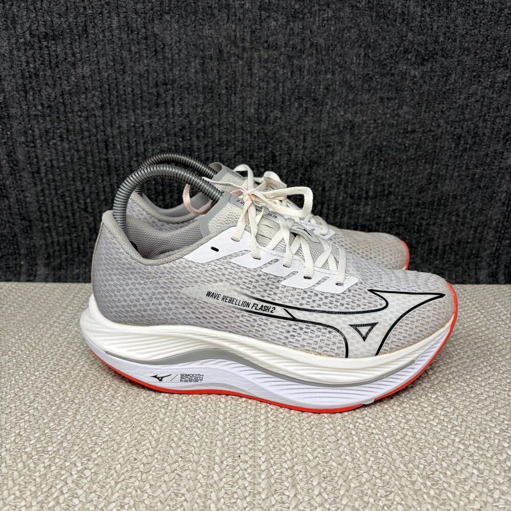 Mizuno Wave Rebellion Flash 2 Grey White Athletic Running Shoes Women’s 8.5 / 7M